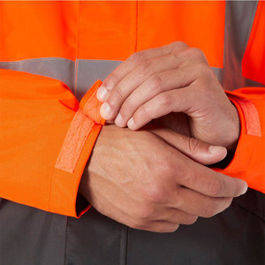 Econex Sports Men's Plus Size High Visibility Class 3 Safety Work Jacket CE Certified Cotton Reflective <b>Strips</b> - Product Image 5