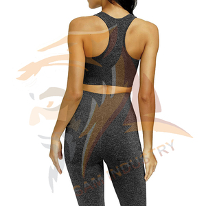 Ensembles de yoga personnalisables pour femmes, de haute qualité, à prix raisonnable, avec taille élastique solide, ensemble de yoga pour femmes - Product Image 5