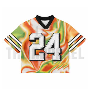 Camiseta Deportiva de Malla Tejida Personalizada al por Mayor para Hombre, Transpirable, de Poliéster, con Estampado Digital, Cuello en V, de Secado Rápido, Marca Privada - Product Image 5