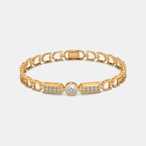 Bracelet ouvert C Link avec accent diamant - Product Image 1