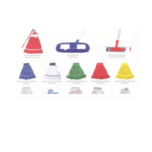 Ensemble de serpillères professionnelles classiques pour sols humides avec manche robuste et tête de serpillière absorbante, parfait pour les hôtels, les bureaux, les écoles et les hôpitaux - Product Image 3