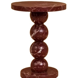 <b>Round</b> Wood Nightstand Pair: Beaded Tripod Leg Bedside <b>Tables</b> Newest Furniture 2026 - Product Image 1