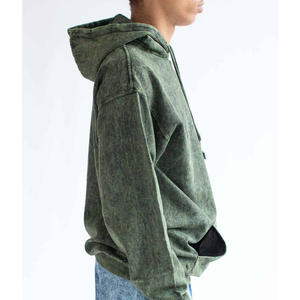 Sudadera con capucha de algodón personalizada con acabado ácido para uso diario, ideal para la personalización de logotipos. - Product Image 4