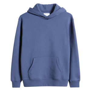 เสื้อฮู้ดดี้ทรงปกติผ้าฝ้าย/โพลีเอสเตอร์แบบเรียบง่ายเป็นมิตรกับสิ่งแวดล้อม พร้อมโลโก้ปักด้านหน้าสำหรับผู้ชาย - Product Image 2