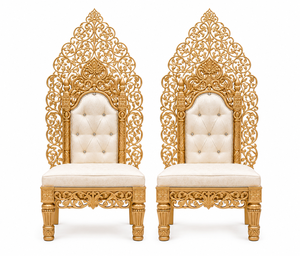 Mandap Haveli para Bodas Indias con Tres Pilares de Madera, Mandap Kalyana de Madera de Lujo, Estilo Templo del Sur de la India, para Bodas en EE. UU. - Product Image 5