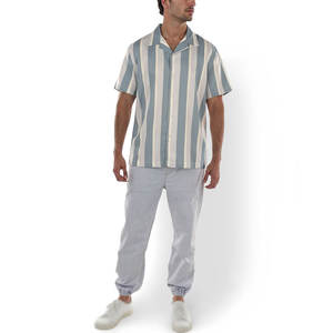 Chemises décontractées multicolores à col cubain pour hommes, respirantes, imprimées, prix raisonnable, avec emballage personnalisé - Product Image 6