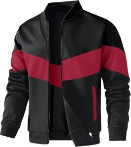 Blouson Bomber Unisexe à Blocs de Couleurs, Fermeture Éclair, Qualité Supérieure, Broderie Personnalisée du LOGO, Coupe Classique, Étiquettes Personnalisées - Product Image 6