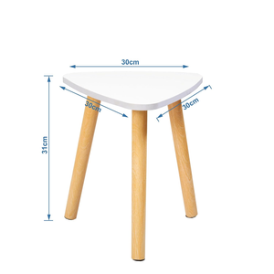 Table d'appoint moderne en bois massif, table ronde compacte, meuble d'appoint pour chambre à coucher, salon, maison - Product Image 2