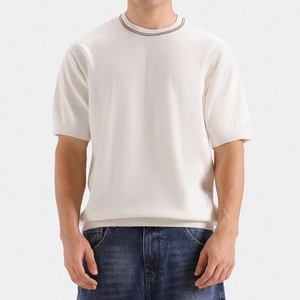 T-shirt à manches courtes pour homme, coupe décontractée, confortable, uni, impression de logo personnalisée, fournisseur en gros - Product Image 1