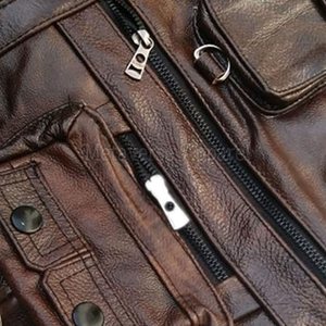 Winter Warm Men's Leather <b>Vest</b> Zipper Closure High Quality Quick Dry OEM Service Custom Outerwear Low MOQ 20 Pieces - Product Image 6