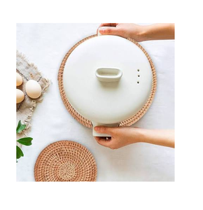 Sous-plats et dessous de plat en rotin BOHO, tapis de cuisson et de boisson, 400 mm, pour table de cuisine moderne - Product Image 1
