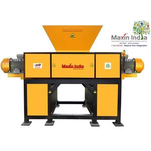 Broyeur RDF avancé à double arbre semi-automatique électrique, structure en acier doux pour le broyage efficace des déchets plastiques - Product Image 1