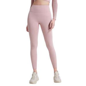 Leggings de Yoga para Mujer, Cintura Alta, Acanalados, Ecológicos, Transpirables, con Logotipo, Color Azul Claro, Pantalones Deportivos Elásticos - Product Image 5