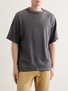 Camiseta Oversize Premium para Hombre, Lavado Ácido, Algodón Negro Vintage, Estilo Urbano, Venta al por Mayor, OEM, Personalizada - Product Image 3