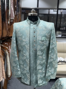 Último Modelo de Chaqueta de Traje de Boda Brocade Bandhgala de Lujo para Hombre, Diseño Jacquard, Ropa de Novio, Proveedor Mayorista - Product Image 1