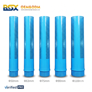 Tubería de filtro ranurada de UPVC OEM PN10 a prueba de colapsos de 4, 6, 8, 10 pulgadas, malla de arena CNC, tubería industrial personalizada para perforación de pozos - Product Image 1