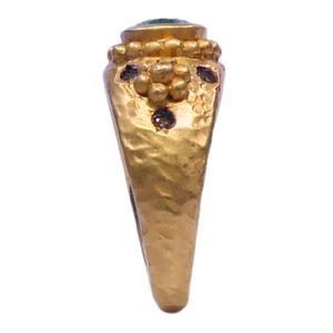 Wedding Wear 925 Sterling <b>Silver</b> Gold Plated Jewelry <b>Emerald</b> Gemstone Women Wear Classic <b>Ring</b> - Product Image 2