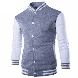 High Quality Sport Varsity <b>Jacket</b> Men Stand Collar Single Breasted Baseball Bomber <b>Winter</b> Front Wholesale Price Customized Logo - Product Image 4