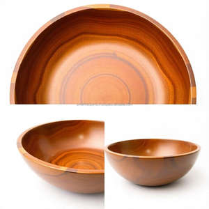 Natural <b>Wood</b> Eco-Friendly Salad <b>Bowl</b> Handmade Polished Design for Dining Table Serving Home Kitchen Essentials Tabletop Use - Product Image 6