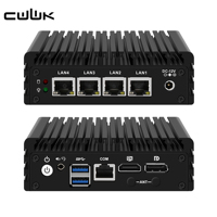 Mini PC CWWK sin ventilador J3710, dispositivo de firewall con 4 puertos LAN i225 de 2.5GbE, RAM DDR3, AES-NI, Pfsense, OPNsense, computadora industrial.