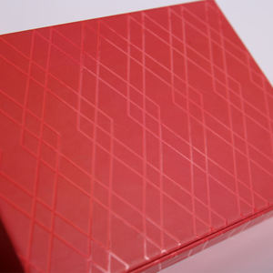 Custom EcoRev <b>Red</b> Magnetic Flip Top Rigid Cardboard Gift Box Custom Logo Eco-Friendly Recycled Paper UV Spot Finish for Fine - Product Image 5