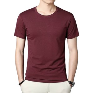 T-shirt pour homme à manches courtes, col rond, coupe classique, 100% coton, couleur unie blanc pur, séchage rapide, respirant, logo personnalisé OEM sur le devant - Product Image 2