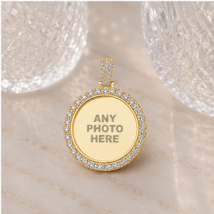 Colgante de Plata 925 Bañado en Oro Personalizable con Foto, Estilo Hip Hop, Diamantes Cultivados en Laboratorio, Colgantes Finos, Ideas de Regalo - Product Image 2