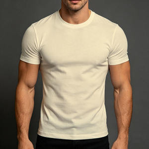 Camiseta de Corte Ajustado para Hombre, Camiseta de Algodón Premium de Corte Ajustado, Sensación Suave y Cómoda, Ropa Informal para el Día a Día, Estilo Estadounidense - Product Image 1