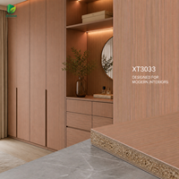 Panneau de particules MFC Jinbase XT3033 Rose Sand Teak 18mm E0 1220x2440mm fini première qualité pour armoires de cuisine