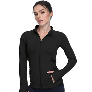 <b>Women's</b> Plus Size <b>Waterproof</b> Recyclable Sportswear <b>Jacket</b> Front Spandex/Nylon Gym Yoga Workout <b>Running</b> Breathable Eco-Friendly - Product Image 3