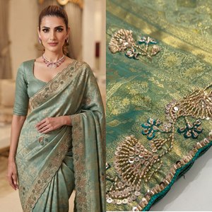 Indian Ethnic Wear Wedding and Festival Wear Pure Silk Saree with Heavy Kanjivarm Design Saree with Blouse - Product Image 4