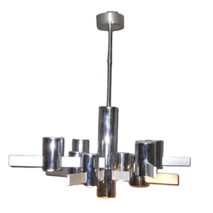 6 <b>Light</b> <b>Black</b> Metal Hanging Chandelier Pendant Lamp METAL WAVE 100% Handmade Durable Contemporary Ceiling Mount Home Decoration - Product Image 6