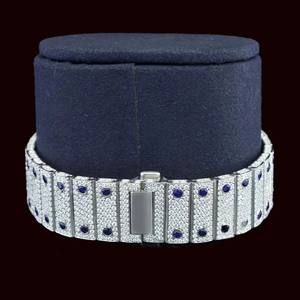 Reloj Unisex de Lujo de Acero Inoxidable ETA con Diamantes Moissanite VVS, Gemas de Rubí, Manecillas Analógicas, Esfera de Cristal, Movimiento Mecánico - Product Image 2