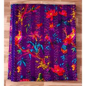 Colcha Kantha Vintage Hecha a Mano, 100% Algodón Orgánico Puro, Reversible, Ecológica, para Todas las Estaciones, para Hogar y Hotel, India - Product Image 5