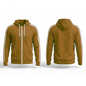 Sudadera con capucha personalizada con cremallera completa para hombre, mujer y jóvenes, de algodón premium, para entrenamiento, ropa deportiva - Product Image 2
