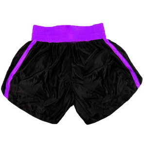Shorts décontractés pour hommes en satin noir à motif, taille mi-haute élastique, respirants, écologiques et à séchage rapide - Product Image 1