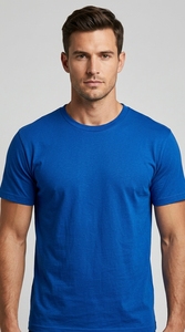 เสื้อยืดสีพื้นคลาสสิกสำหรับผู้ชายสวมใส่ทุกวัน - Product Image 5