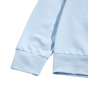 Premium Quality <b>Thick</b> GSM Cotton <b>Fleece</b> Made Blank Pullover Cheap Price Street Style Sky Blue Hoodie Cut & Sew Streetwear <b>Jacket</b> - Product Image 2