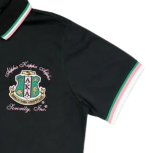 เสื้อโปโล AKA Performance สำหรับผู้หญิง ปักลายตราสัญลักษณ์ แขนสั้น คอปก เสื้อกอล์ฟ สีดำ สีเขียว สีชมพู เสื้อโปโลสำหรับเล่นกีฬา - Product Image 5