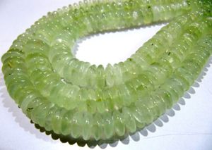 Perles Rondelles Lisses en Préhnite Verte Naturelle, Coupe Allemande, 6-10mm, Graduées, Fil de 8 Pouces, Fournitures pour la Fabrication de Bijoux - Product Image 4