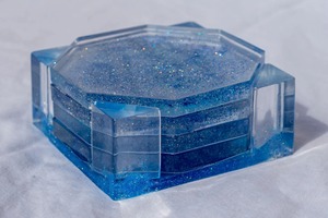 Sous-verres et tapis en résine époxy, sous-verres personnalisés avec logo, sous-verres en résine de pin époxy pour tasses à thé - Product Image 4