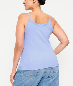 Womens Solid Casual Sleeveless <b>Spaghetti</b> <b>Strap</b> Camisole Double Padded Push Knitted Breathable Soft Summer Spandex/Cotton Top - Product Image 6