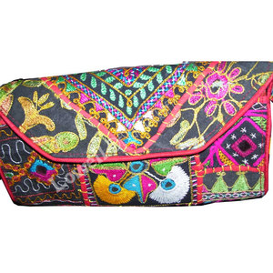 <b>Medium</b> Kutch Embroidery Ethnic Banjara Clutch <b>Purse</b> for Women Handmade Traditional Boho Style Party Wedding Festive Evening - Product Image 5