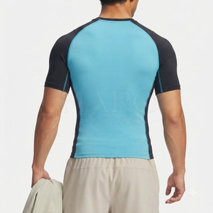 Customizable Round Neck Active Sports Men Football Compression Shirt Quick Dry Running Fitness Base <b>Layer</b> <b>Top</b> - Product Image 3