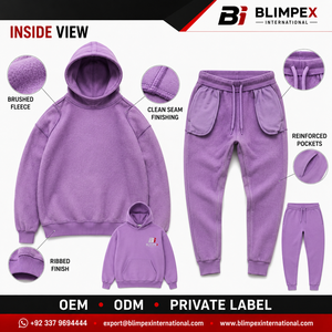 OEM Custom Logo Unisex Oversized Tracksuit Pullover Hoodie Jogger Pants Cotton Fleece Streetwear <b>Sports</b> <b>Set</b> Direct from Factory - Product Image 3