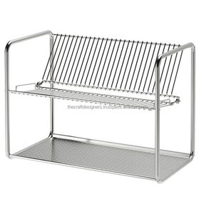 Stylish Finish Metal Drainer <b>Rack</b> For Modern <b>Kitchens</b> Adding Shine Elegance And Practical Storage Function - Product Image 4