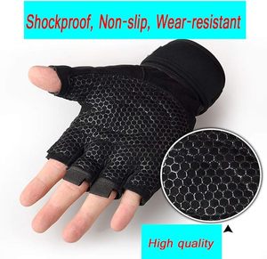 Gants de musculation respirants et légers en vinyle, demi-doigts, personnalisables pour hommes et femmes - Product Image 5