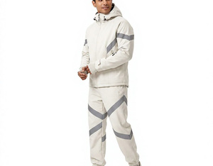 New Design Unisex <b>Purple</b> Full Sleeve Stand Collar Waterproof Printed Breathable Sporty Solid Color Custom Tracksuit Reflective - Product Image 5