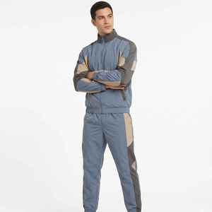 Conjunto deportivo de 2 piezas, chaqueta cortavientos holgada personalizada, ligera, de nailon liso, para hombre. - Product Image 2