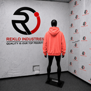 Sudadera con capucha rosa coral premium extragrande con cremallera, unisex, estilo urbano, holgada, con cremallera completa, logotipo personalizado, venta al por mayor - Product Image 4